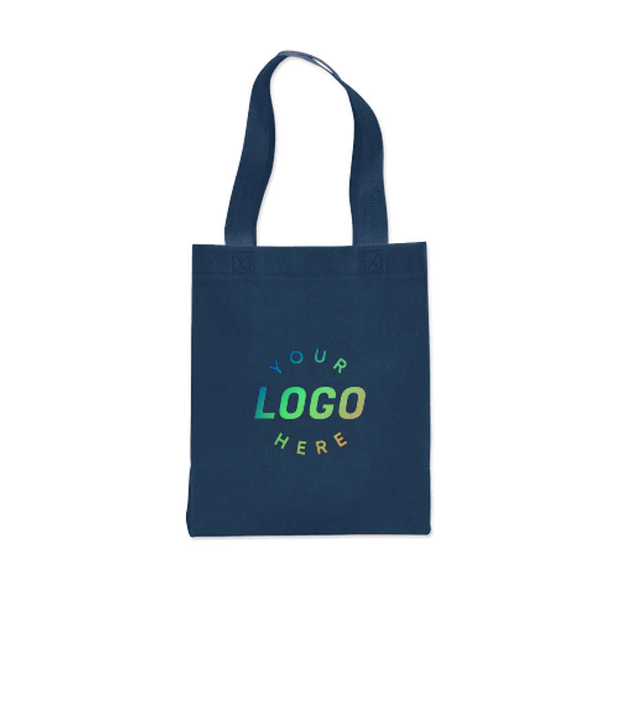 Full Color Challenger Mini Non-Woven Gift Tote Bag in Navy Blue