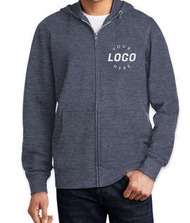 District V.I.T. Zip Hoodie - Embroidered - Color: Heathered Navy