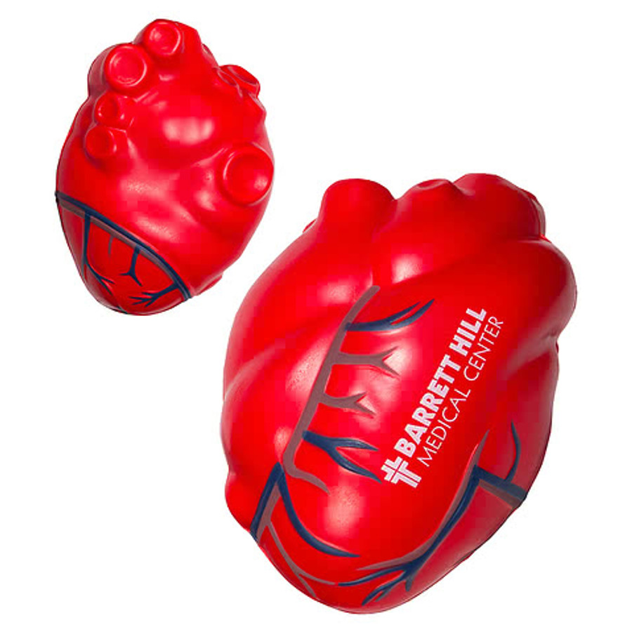 Anatomical Heart with Veins Stress Reliever in Red