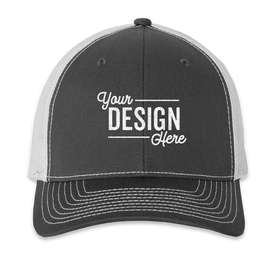 Richardson Snapback Trucker Hat - Color: Charcoal / White