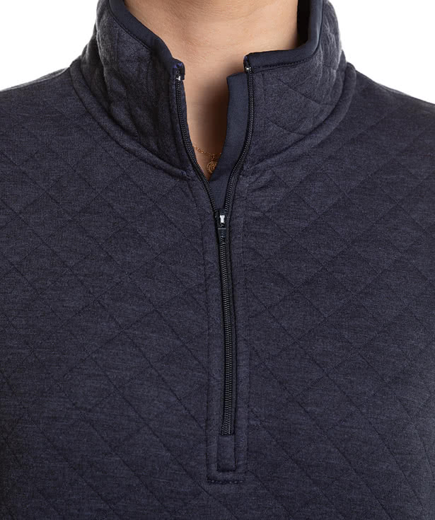 Marine Layer Women's Corbet Quilted Quarter Zip Sweatshirt