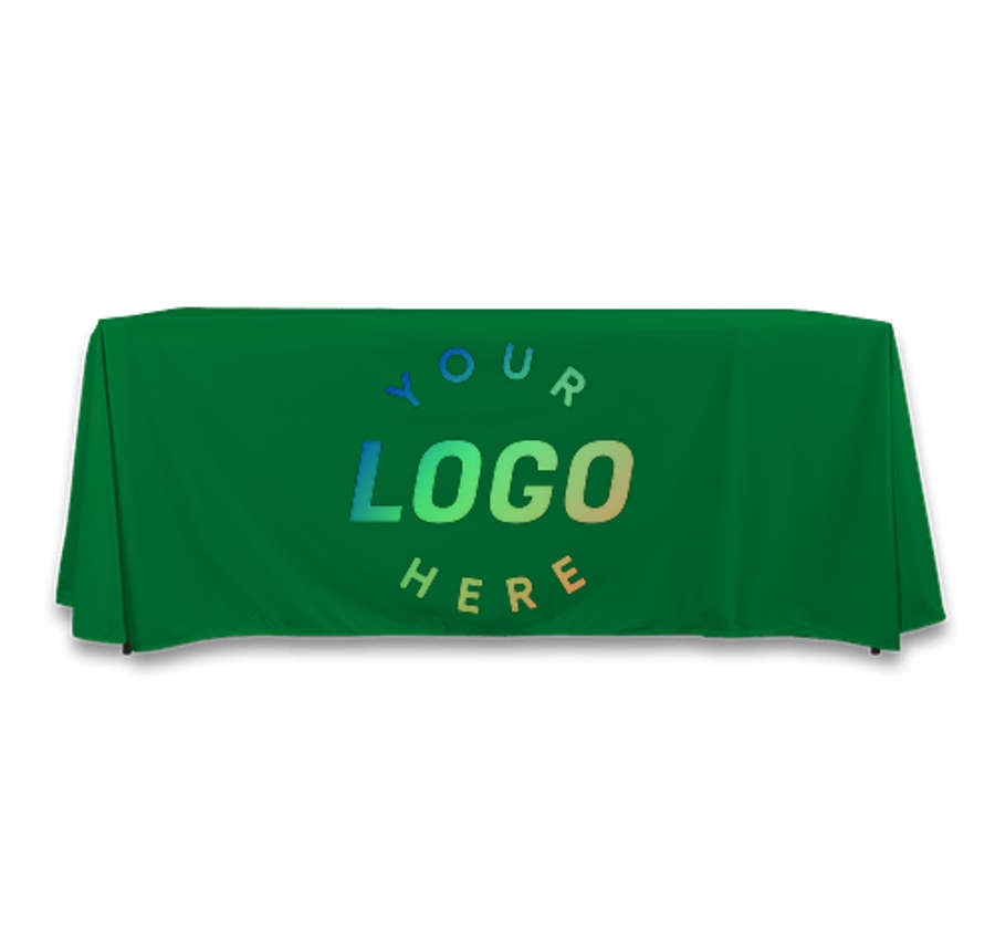 Full Color 6' Throw Tablecloth in Kelly Green