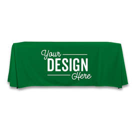 Full Color 8' Throw Tablecloth - Color: Kelly Green