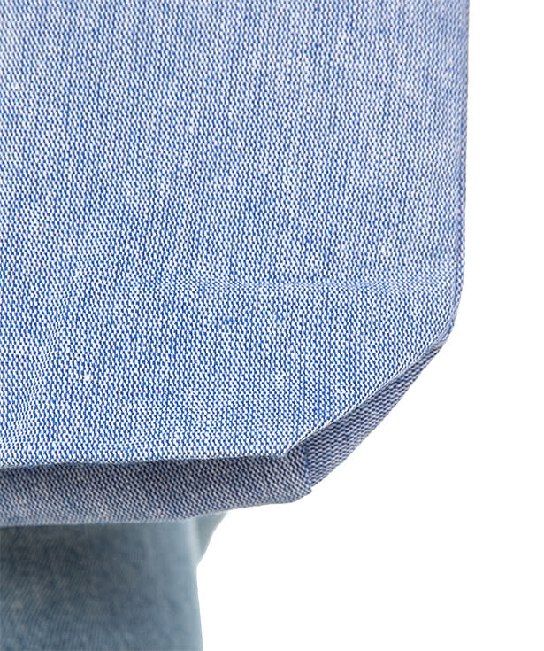 Medium Self-Fabric Handles Gusseted Recycled Canvas Tote Bag
