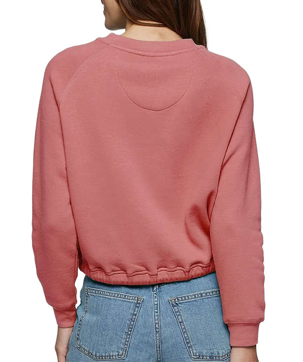 Live & Tell by LAT Women's Boxy Drawcord Hem Crewneck Sweatshirt