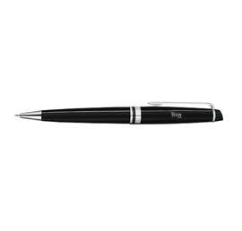 Laser Engraved Waterman Expert Ballpoint Pen (black ink) - Color: Black Laquer / Chrome Trim