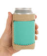Burlap Can Cooler with Neoprene Pocket