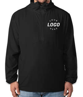 Russell Athletic Legend Half Zip Hooded Sweatshirt - Color: Black