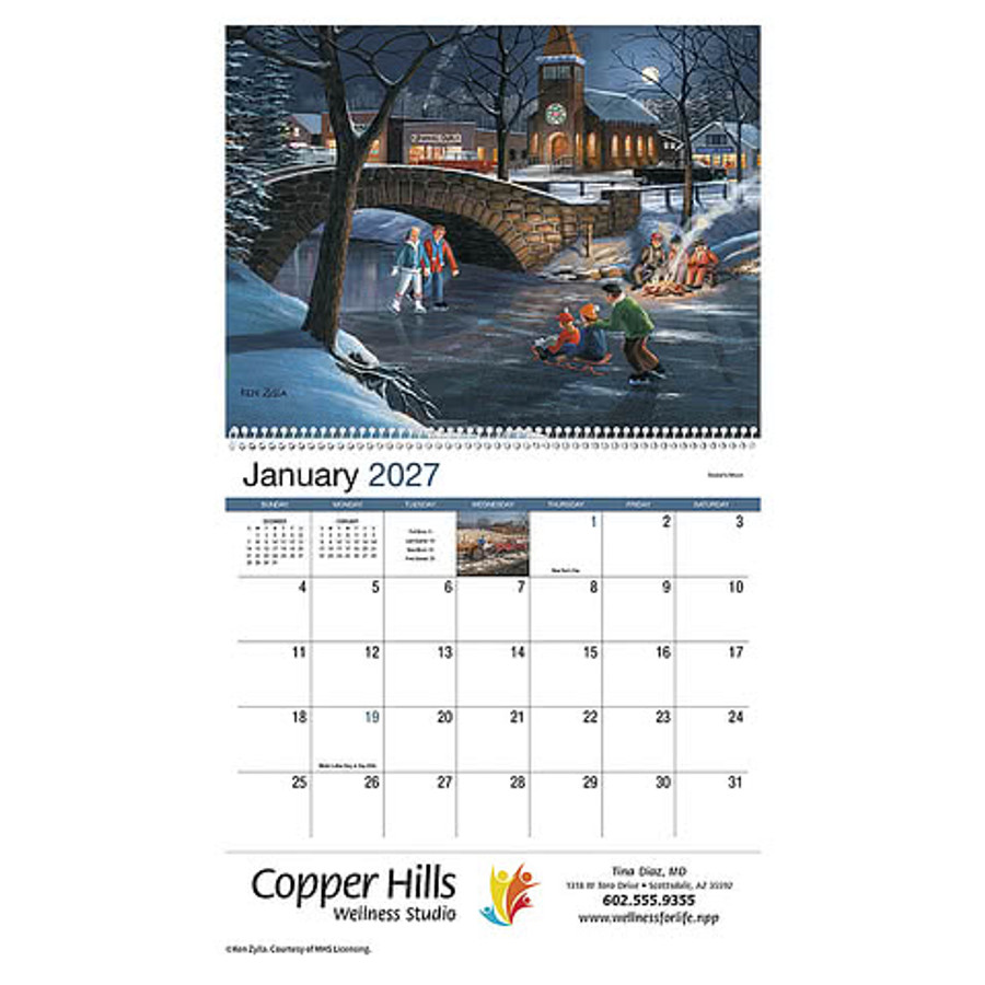 Full Color America Remembered Spiral Wall Calendar in America Remembered-Spiral.2026