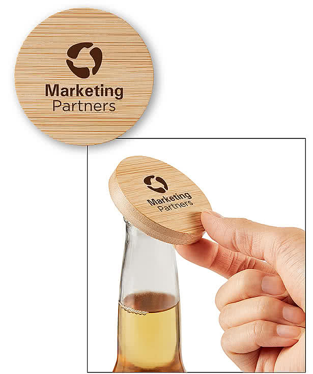 Bamboo Bottle Opener with Magnet