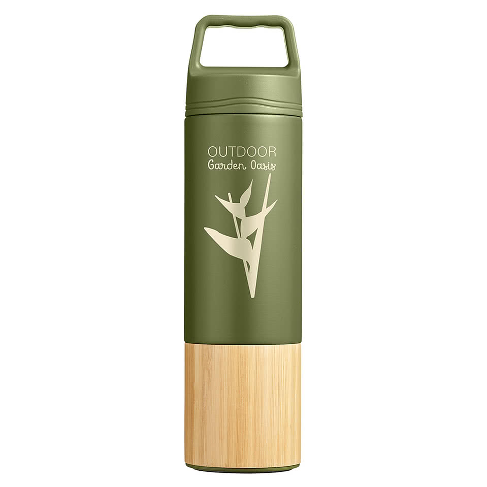20 oz. Tao Bamboo Wrapped Insulated Stainless Steel Water Bottle