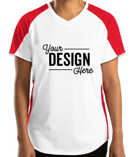 Augusta Women's Cutter Jersey - Color: White / Red