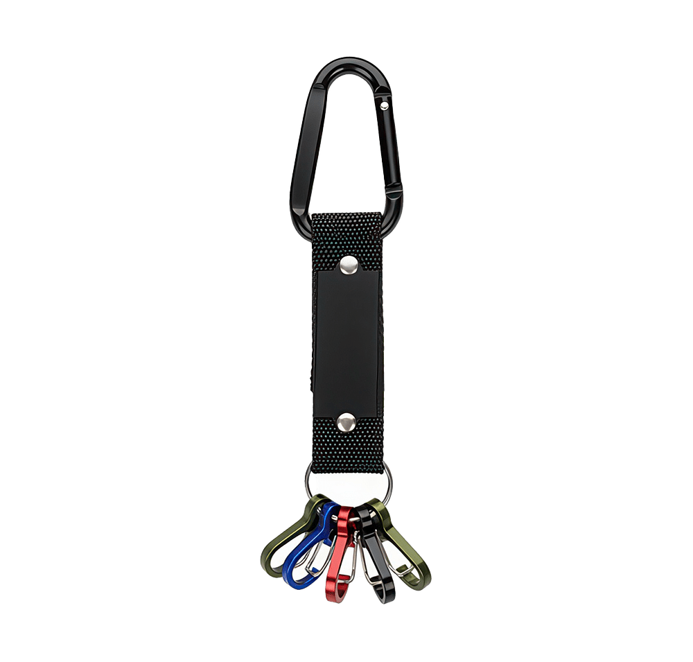 Aluminum Carabiner Strap with Color-Coded Key Clips-default