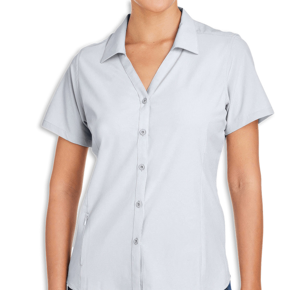 Core 365 Women's Marina Ultra UVP Short Sleeve Shirt - Printed-default