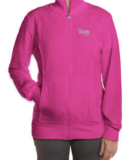 Cherokee Women's Infinity Full Zip Warm-Up Scrub Jacket - Color: Carmine Pink