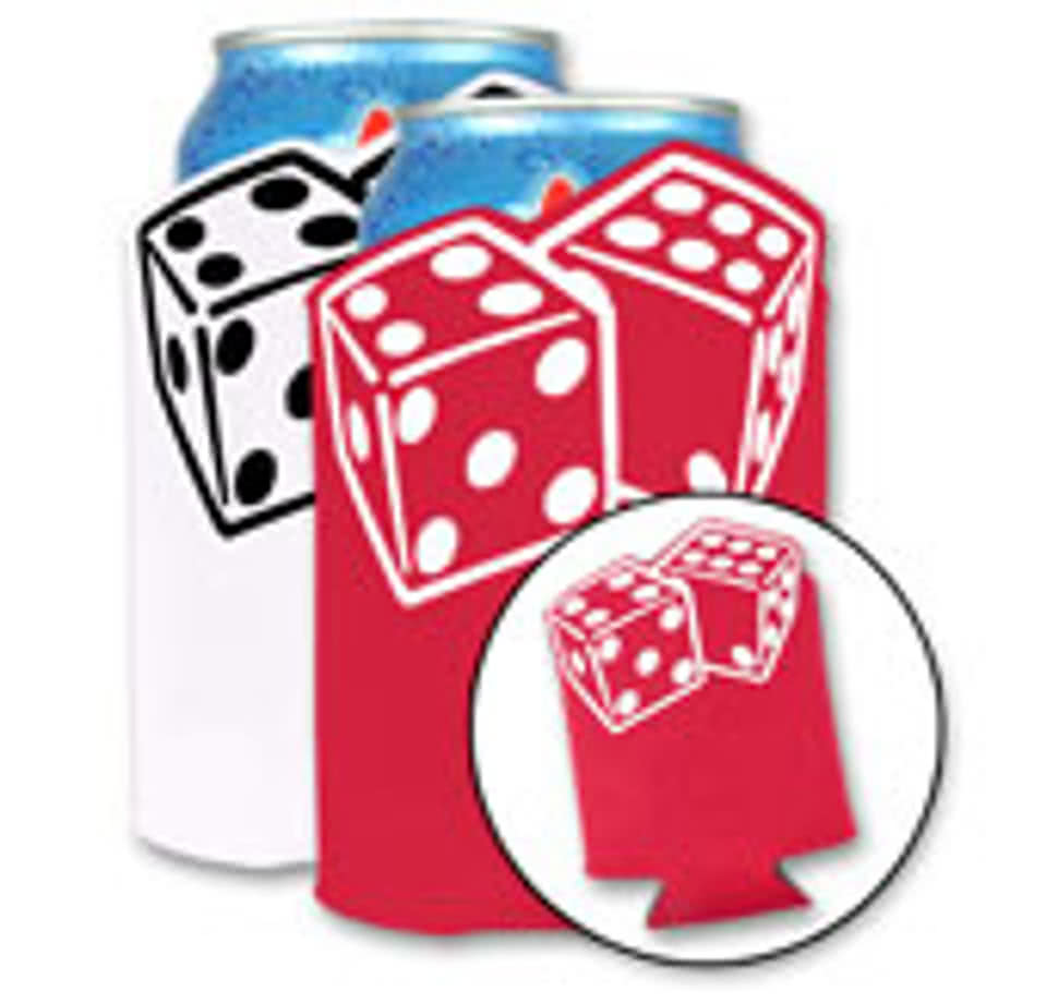Foldable Can Koozie - Dice