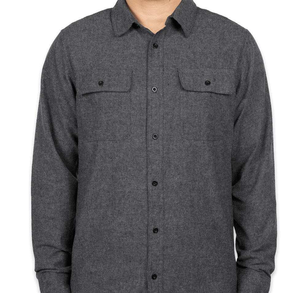 Burnside Solid Flannel Long Sleeve Shirt-default