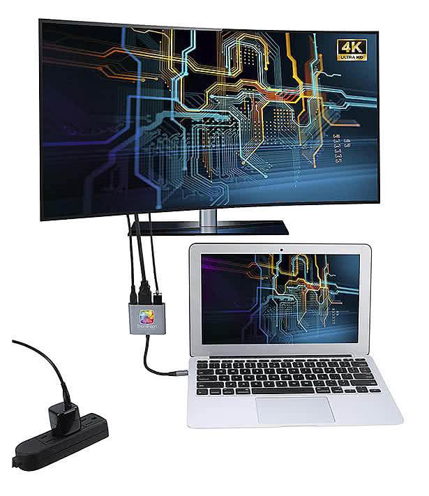 Compact 3-in-1 HDMI USB Hub