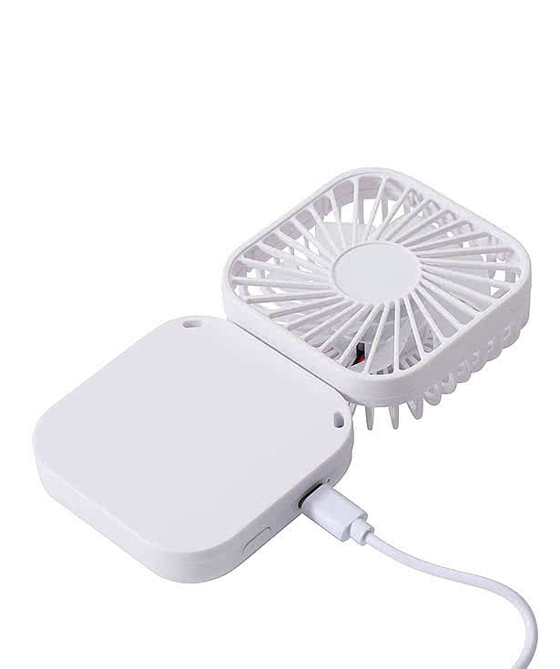 Whirlwind Mini Folding Rechargeable Fan with Lanyard
