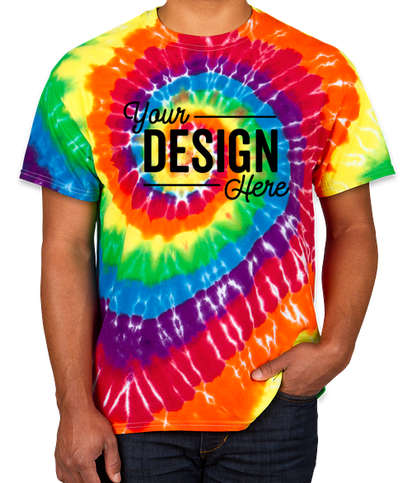 Dyenomite 100% Cotton Rainbow Tie-Dye T-shirt - Michelangelo