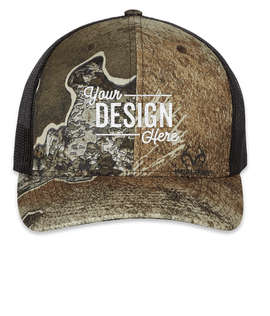 Richardson Patterned Snapback Trucker Hat - Color: Realtree Excape / Black