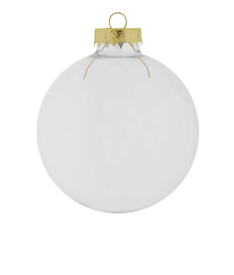 Glass Ball Tree Ornament in Clear