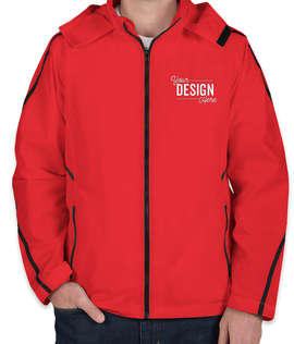 Team 365 Mesh Lined Hooded Jacket - Color: Sport Red