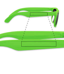 Single-Tone Matte Sunglasses - Color: Lime Green