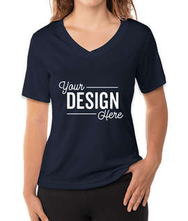 Reebok Women's V-Neck Performance Shirt - Color: Navy