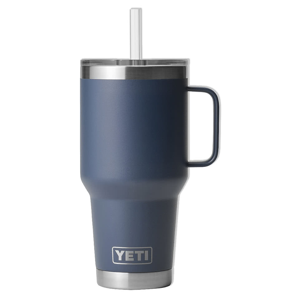 YETI Laser Engraved 35 oz. Rambler Insulated Travel Mug with Straw