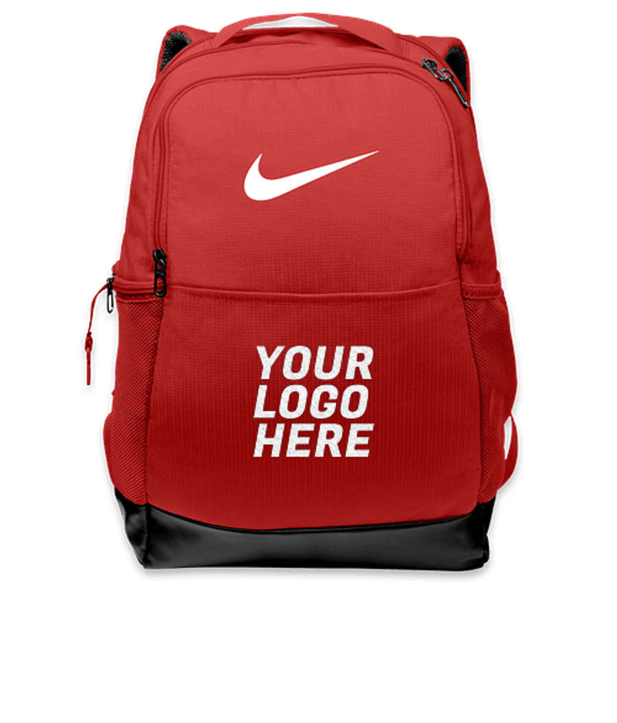Nike Brasilia Recycled 15" Computer Backpack in University Red