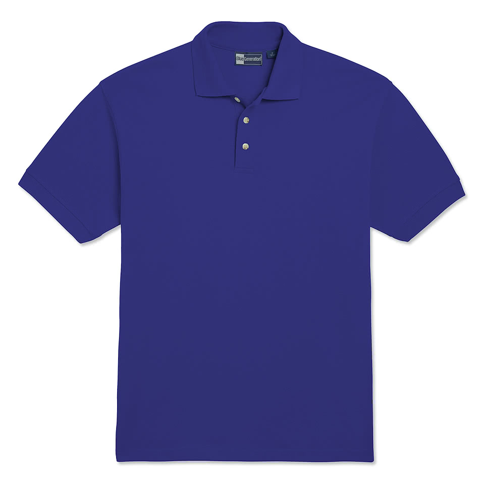 Blue Generation Youth Soft Touch Pique Polo - Embroidered