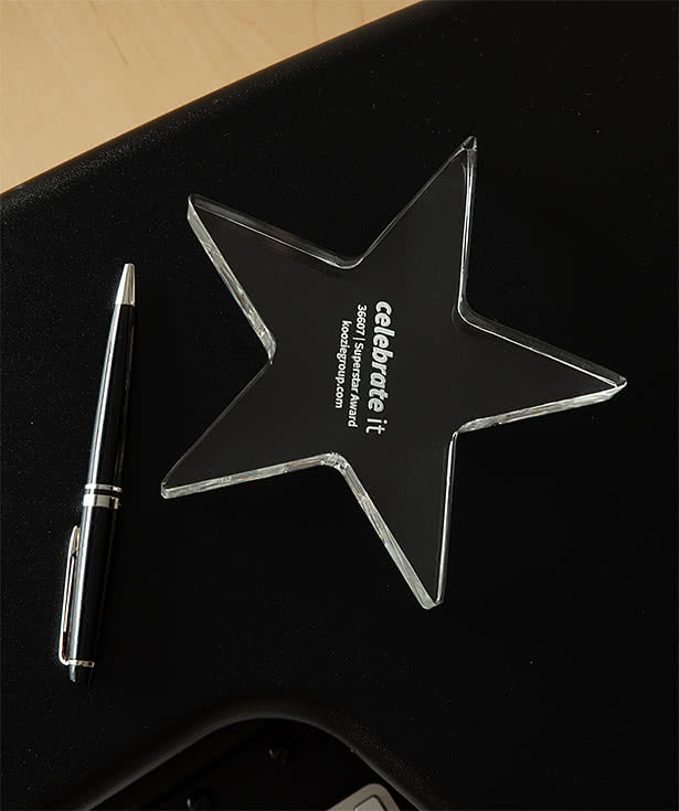 Laser Engraved Acrylic Superstar Award