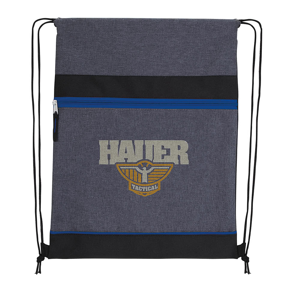 Full Color Recycled Two-Tone Drawstring Bag