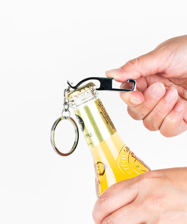 Laser Engraved Phone Holder and Bottle Opener Keychain