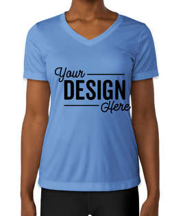 Sport-Tek Women's Competitor V-Neck Performance Shirt - Color: Carolina Blue
