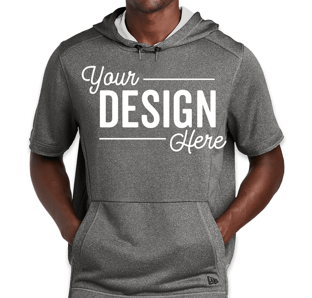 Custom New Era Performance Terry Short Sleeve Hoodie