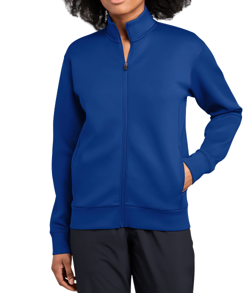 Sport-Tek Women's Pro Perform Double Knit Performance Zip Hoodie in True Royal