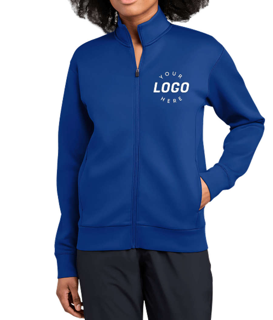 Sport-Tek Women's Pro Perform Double Knit Performance Zip Hoodie in True Royal