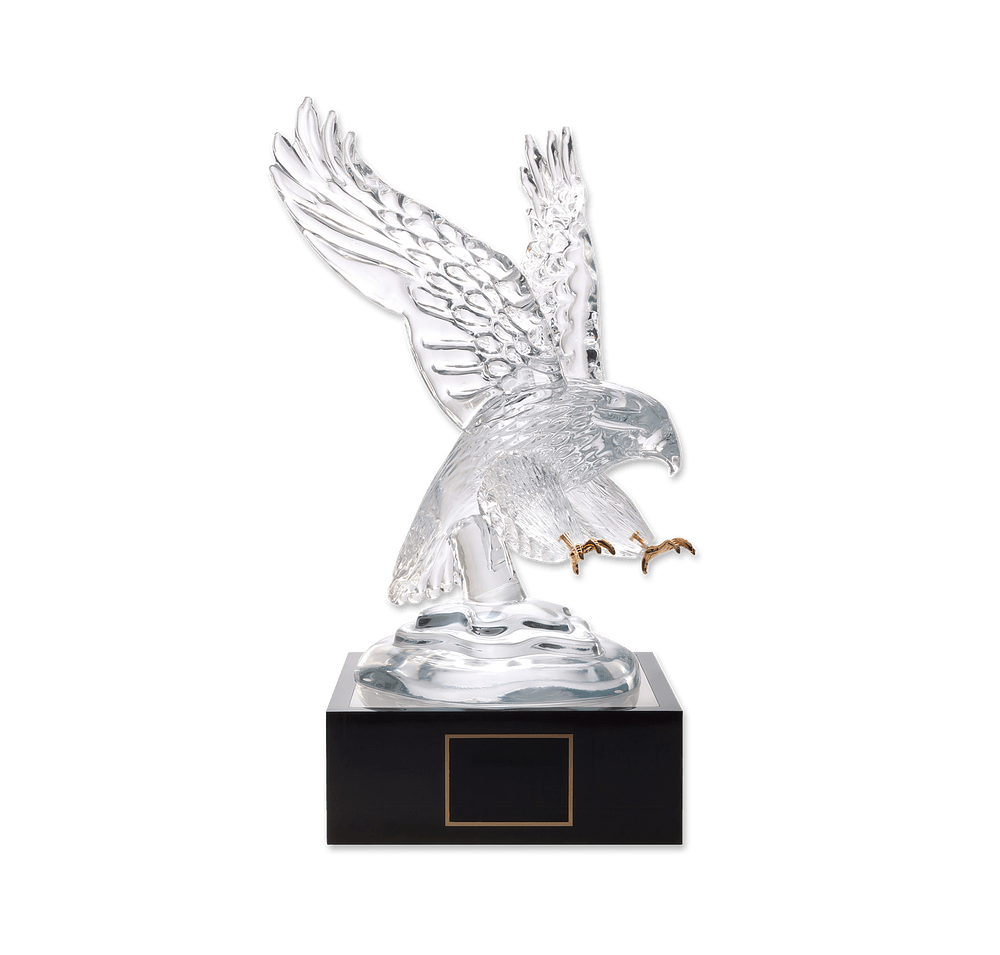Laser Engraved Pino Signoretto Eagle Award with 4" Lighted Pedestal-default