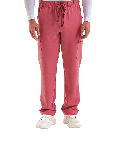 Onna Relentless Recycled Stretch Cargo Scrub Pants in Calm Pink