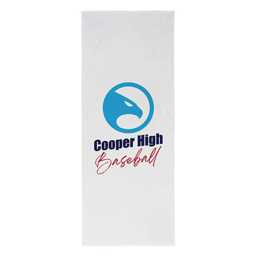 Velour Beach Towel in White