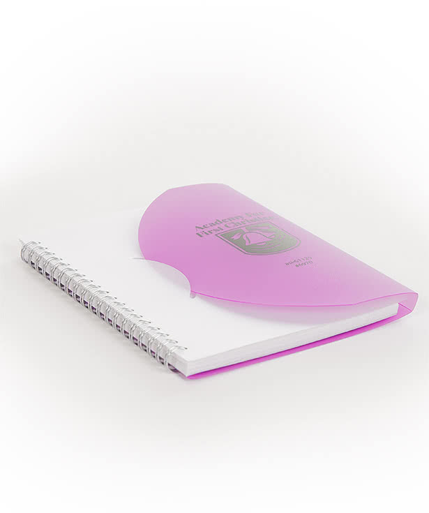 Frosted Color Block Spiral Notebook