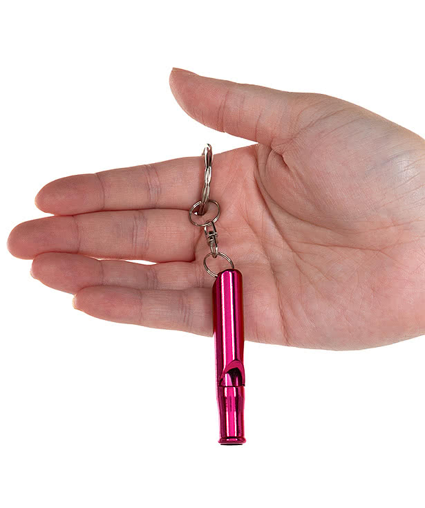 Laser Engraved Safety Whistle Keychain