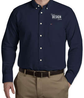 Tommy Hilfiger New England Solid Oxford Shirt - Color: Navy