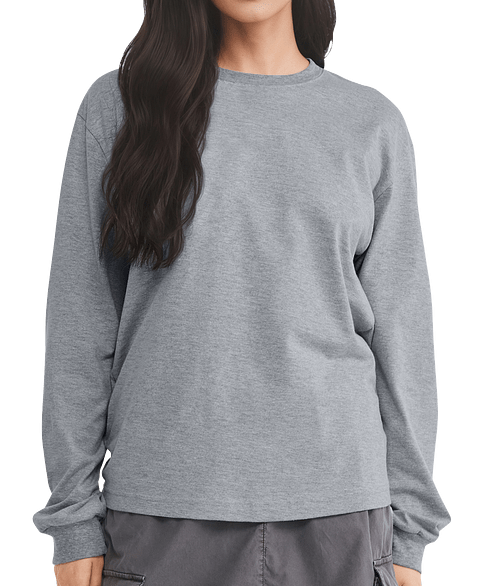 Bella + Canvas Heavyweight Boxy Long Sleeve T-shirt in Athletic Heather