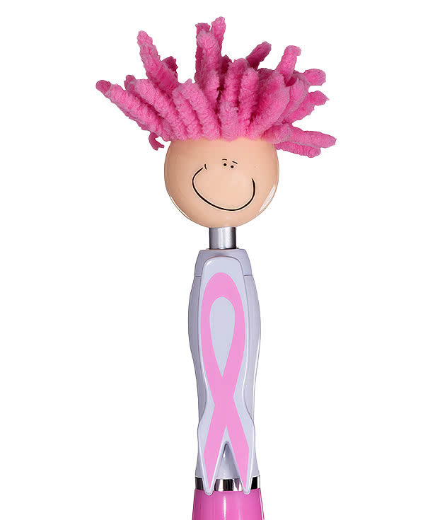 MopToppers Breast Cancer Awareness Ballpoint Stylus Pen (black ink)
