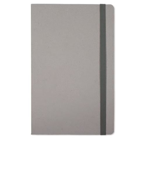 Castelli Carapace Medio Lined Recycled White Page Journal in Smoke