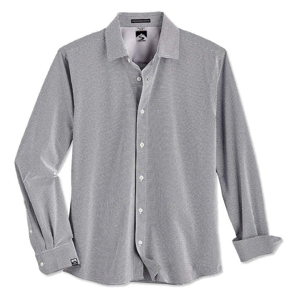 Storm Creek Influencer Wrinkle-Free Windowpane Long Sleeve Dress Shirt