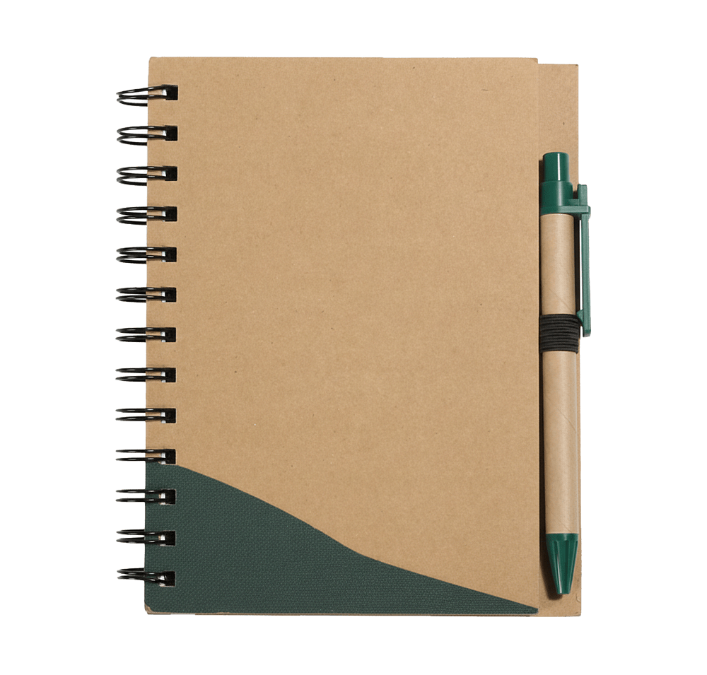 Recycle Write Spiral Notebook with Pen-default